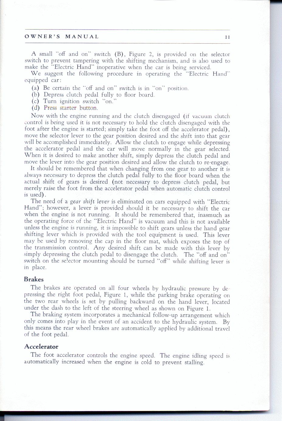 1937 Hudson Terraplane Owners Manual Page 6